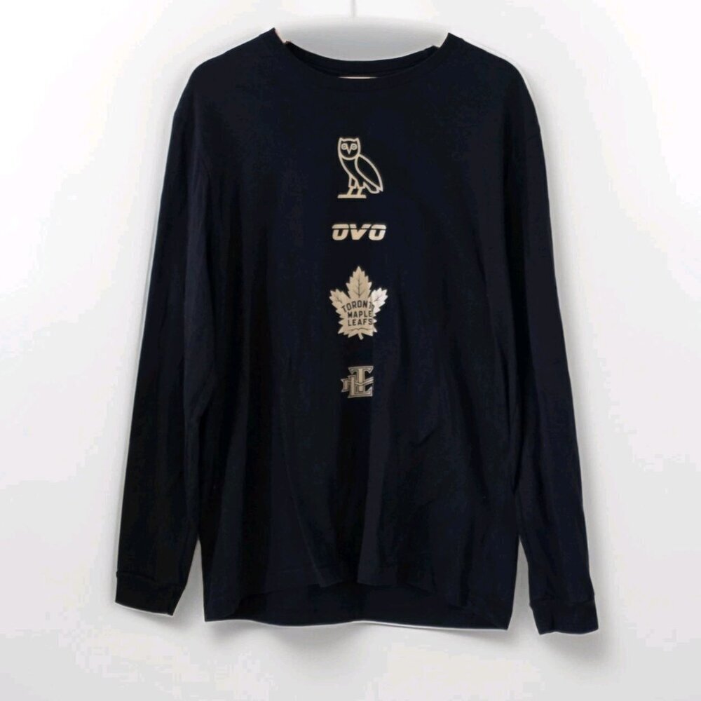 OVO Toronto Maple Leafs Graphic Print T Shirt Mens L Black Gold Stanley Cup NHL - Picture 14 of 16